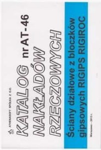 KNR nr AT-46 Ściany działowe z bloczków gipsowych RIGIPS RIGIROC