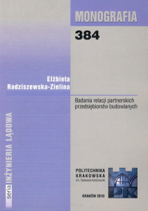 Badania relacji partnerskich przedsiębiorstw budowlanych