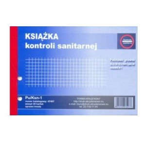 Księga kontroli sanitarnej A5 Pu/Ksn-1