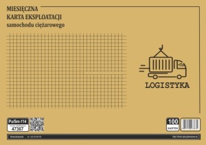 Miesięczna karta eksploatacji samochodu ciężarowego [Pu/Sm-114]