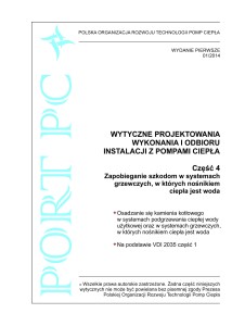 WYTYCZNE PROJEKTOWANIA, WYKONANIA I ODBIORU INSTALACJI Z POMPAMI CIEPŁA  Część 4 (książka) 