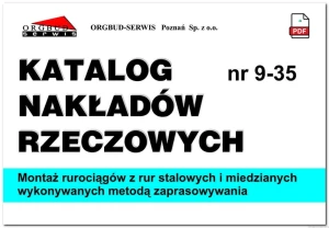 KNR 9-35 - Montaż rurociągów z rur stalowych i miedzianych wykonywanych metodą zaprasowywania format  PDF
