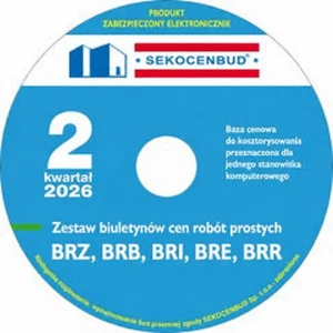 Biuletyny cen robót (BRZ, BRB, BRI, BRE, BRR) 2 kw. 2026 CD 