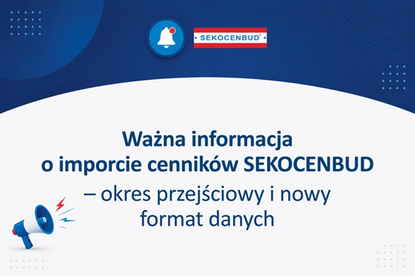 Import cennika RMS Sekocenbud w nowym formacie od 2 kwartału 2026