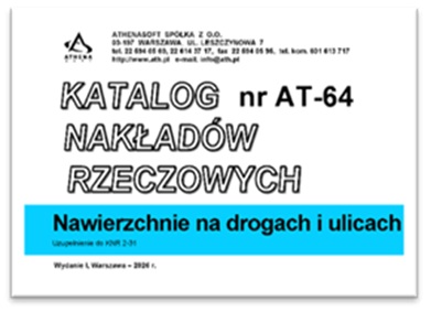 NOWY Katalog KNR AT-64 „Nawierzchnie na drogach i ulicach” (ATHENASOFT, wyd. I 2026)